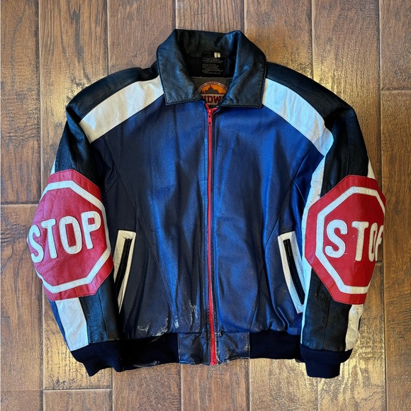 Other - Vintage 90s Midway Leather STOP Jacket